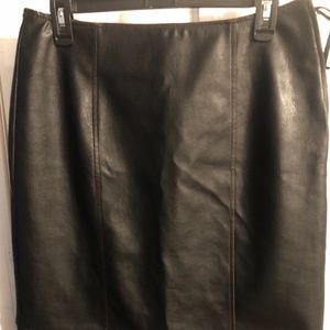 Classic Leather Skirt.